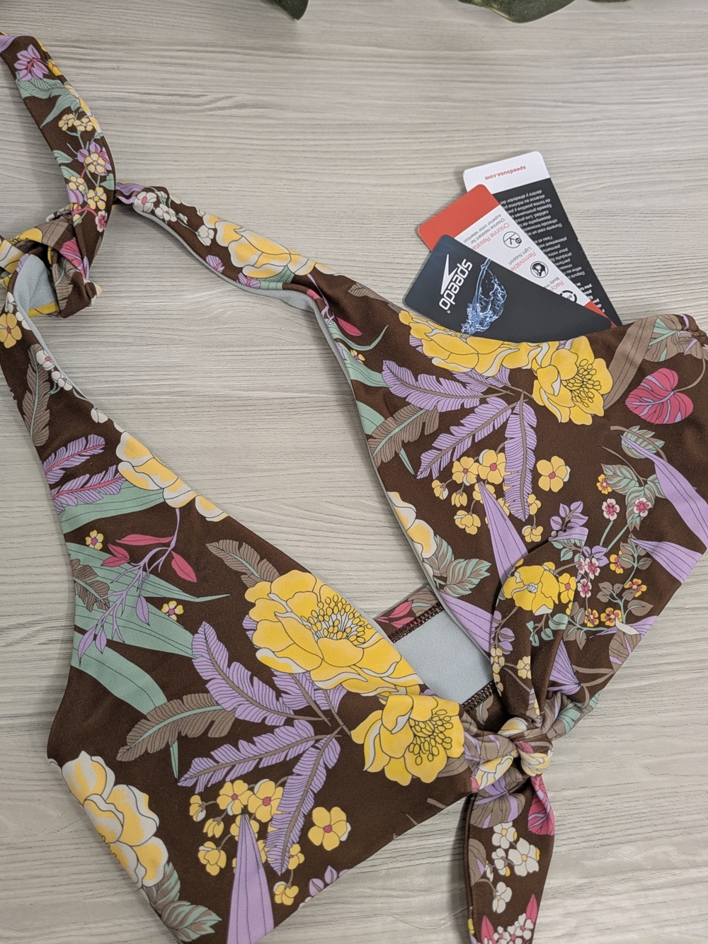 Woman's Small Speedo Halter Bikini Top Floral